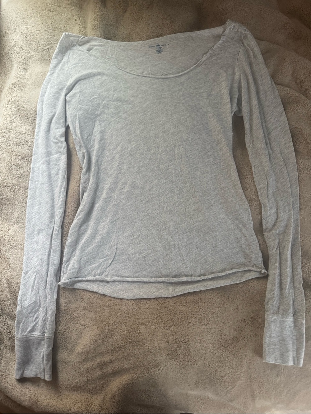 Brandy Melville Light Gray Long Sleeve Top